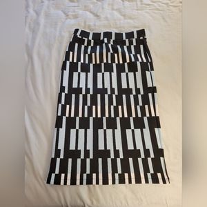 Light blue and black asymmetric design pencil skirt size 6